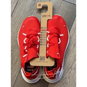 Unos Unisex Red Sneakers Women Size 6.5-7.5 or Men’s 5-6 NWT